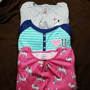 Carter's knee length long sleeve nightgowns